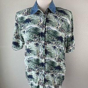 Capacity Palm Tree Shirt & Matching Shorts EUC